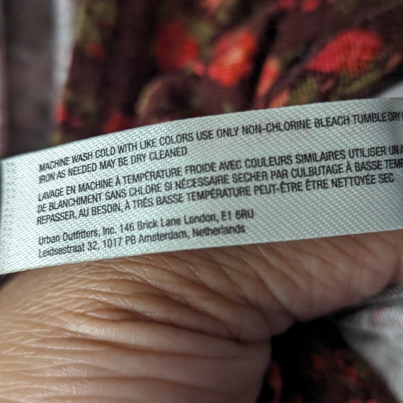 Free People Bodysuit Chocolate Combo Floral Kaya Long Sleeve Bodysuit Size XL - Picture 12 of 14